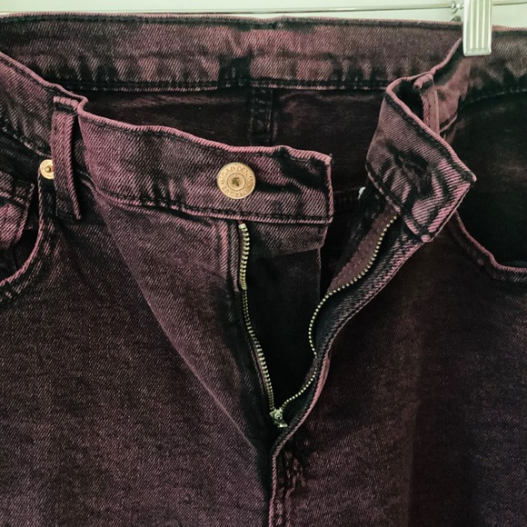 GAP High Rise Stride Wide-Leg Jeans Purple Red Size 32 14 Tall Fall Denim Wide - Picture 12 of 16